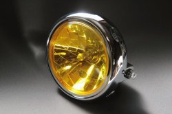 画像1: 【568】マルチリフレクターヘッドライト イエローレンズ x メッキケース
